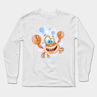 Cute cartoon crab Long Sleeve T-Shirt